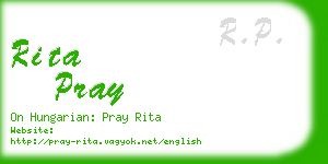 rita pray business card